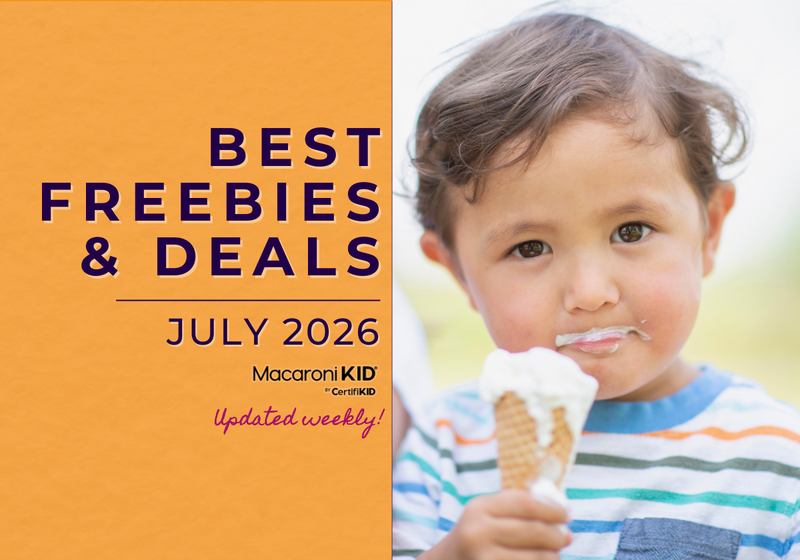 Best Freebies and Deals for July 2026 with pic of Kid eating ice cream