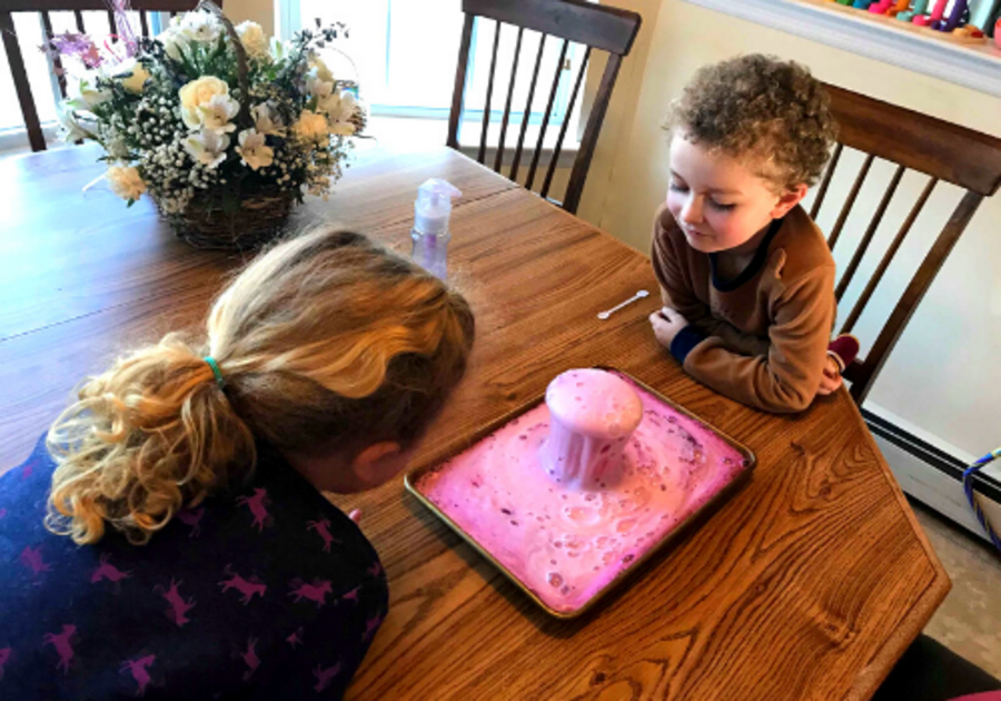 homemade volcano experiment