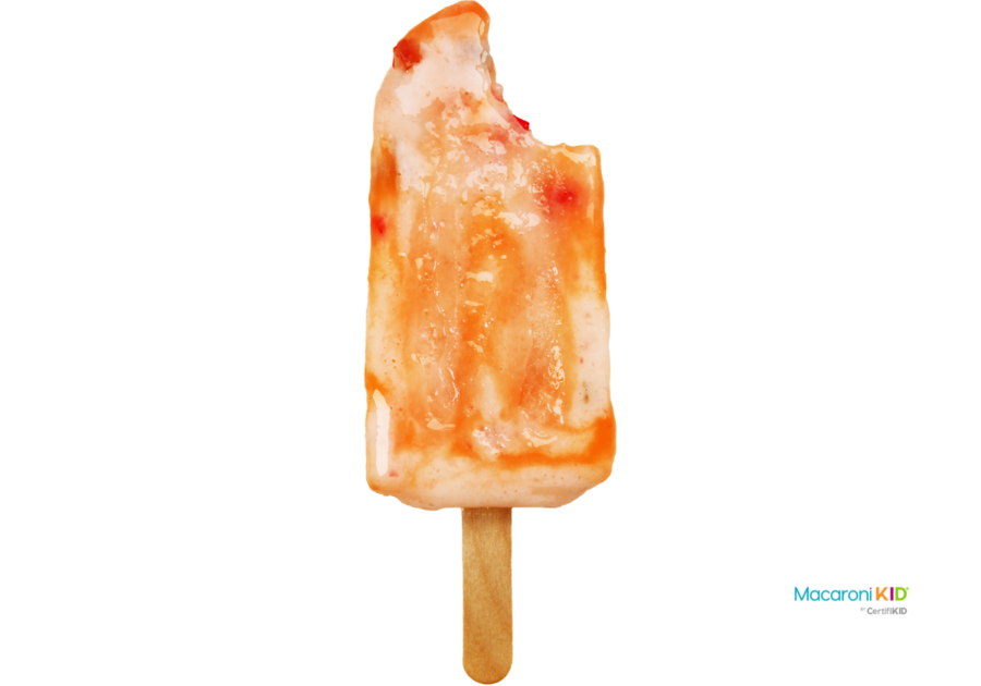 bitten popsicle orange and white