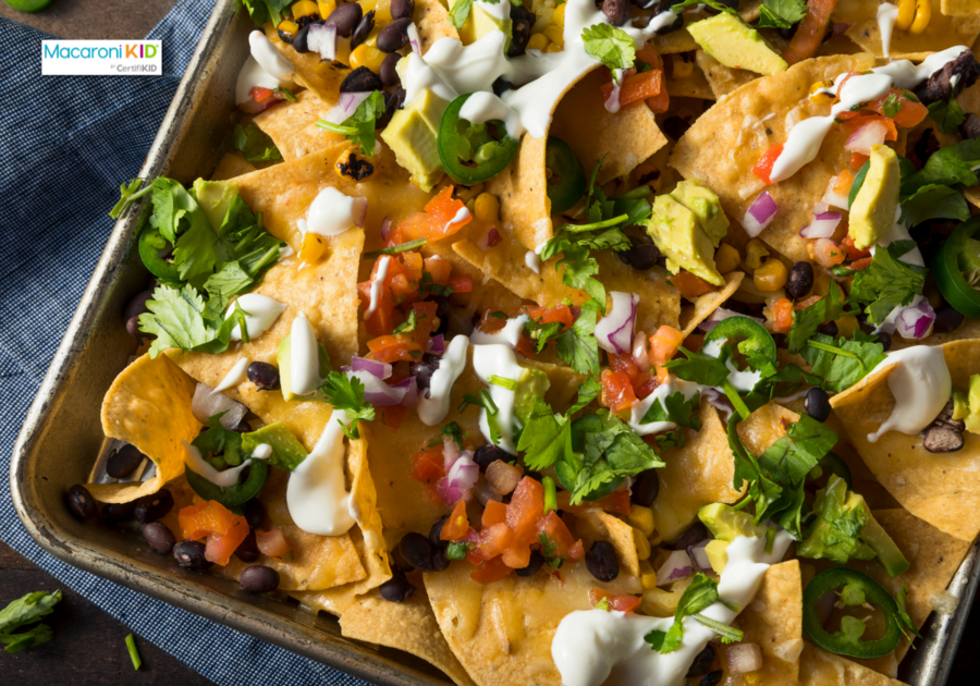 nachos on a sheet pan